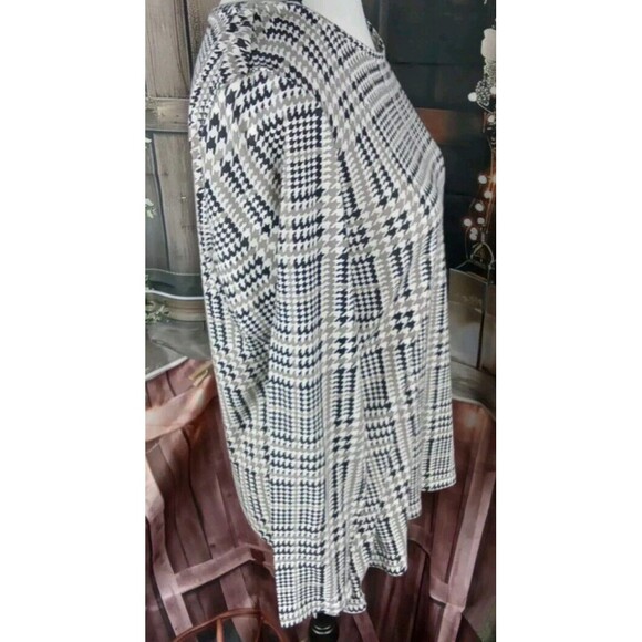 By Chioc's Blouse Size 2 Us L Plaid Long Sleeve 100% Cotton - Picture 4 of 7